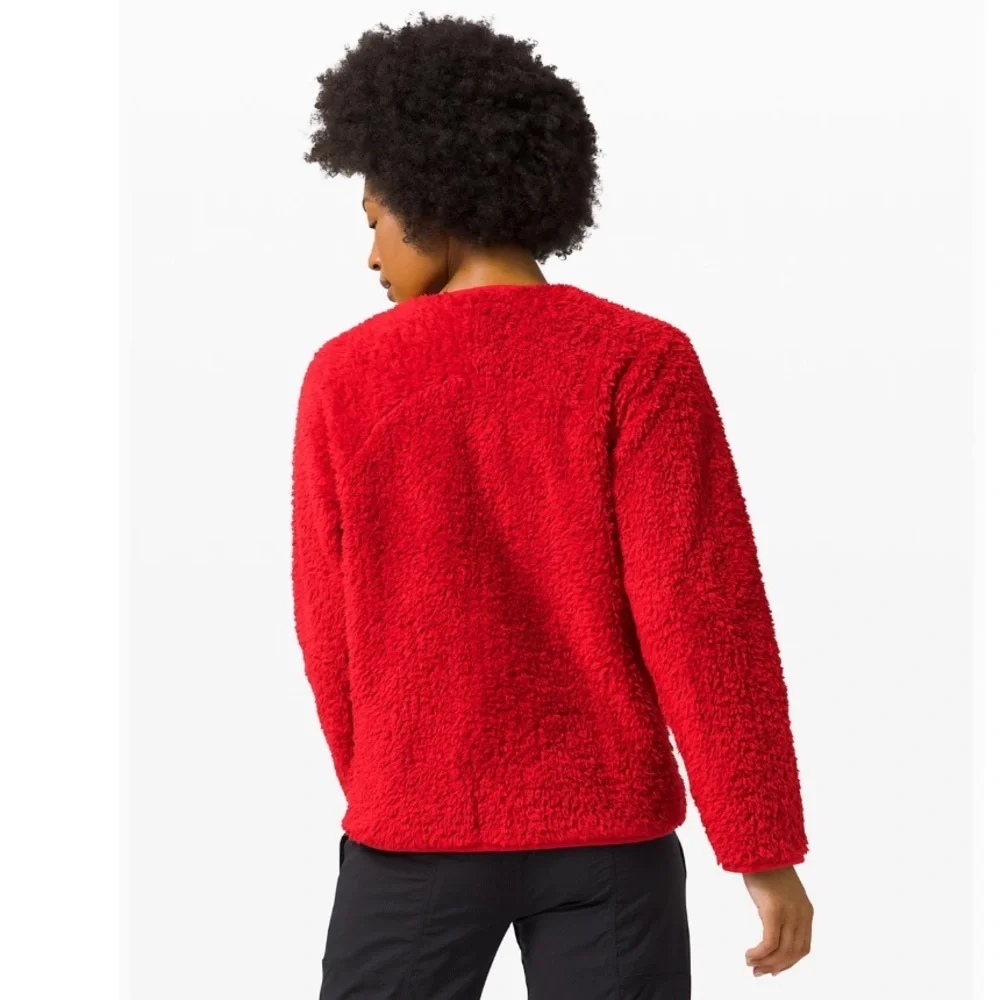 NWT Lululemon Red Oh So Sherpa Full Zip jacket 10